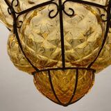 Extra Large Wrought Iron Light Pendant 1970’s