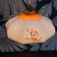 Hanging blown glass opaline glass of 1920s orange milk
