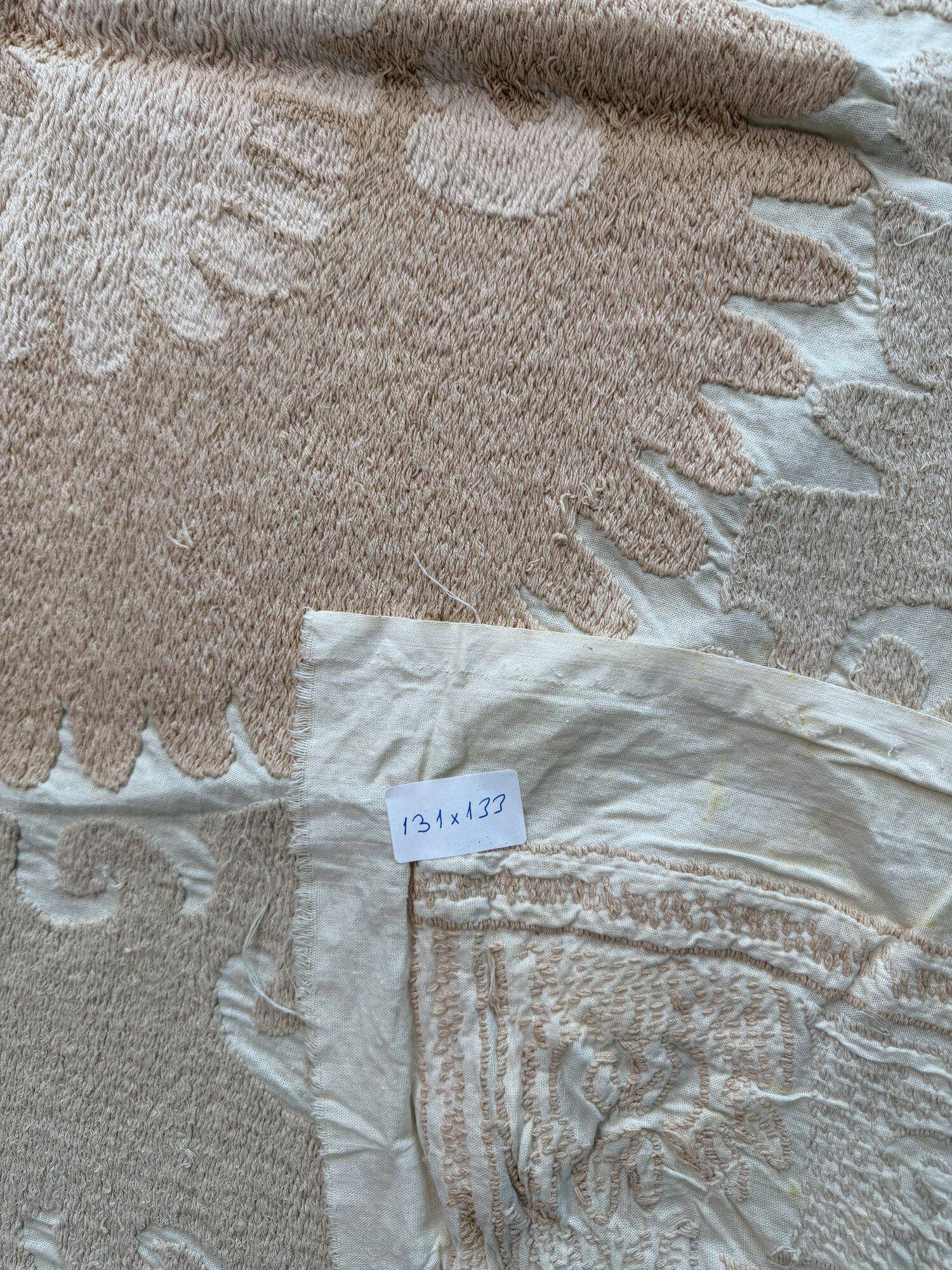 Vintage hand-embroidered tablecloth 131x133 cm