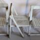 Trio of vintage folding chairs 60s