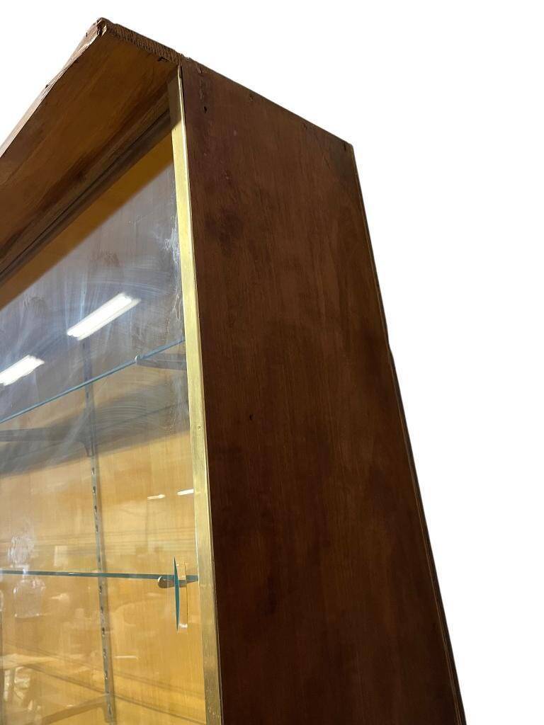 Vitrine vintage en bois XL haute / armoire murale / meuble