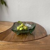 Tinted glass “leaf” dish