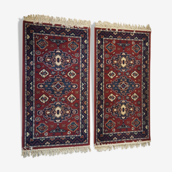 Paire de tapis vintage Kaukas 113 x 60cm