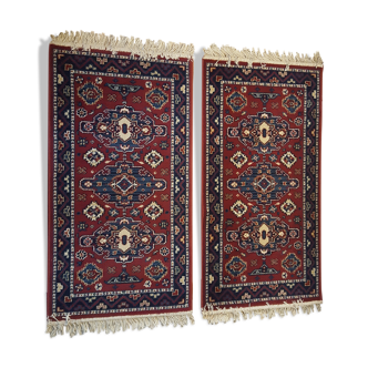 Paire de tapis vintage Kaukas 113 x 60cm