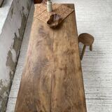 Farmhouse table in oak and walnut 2m