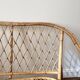 Vintage rattan two-seater sofa