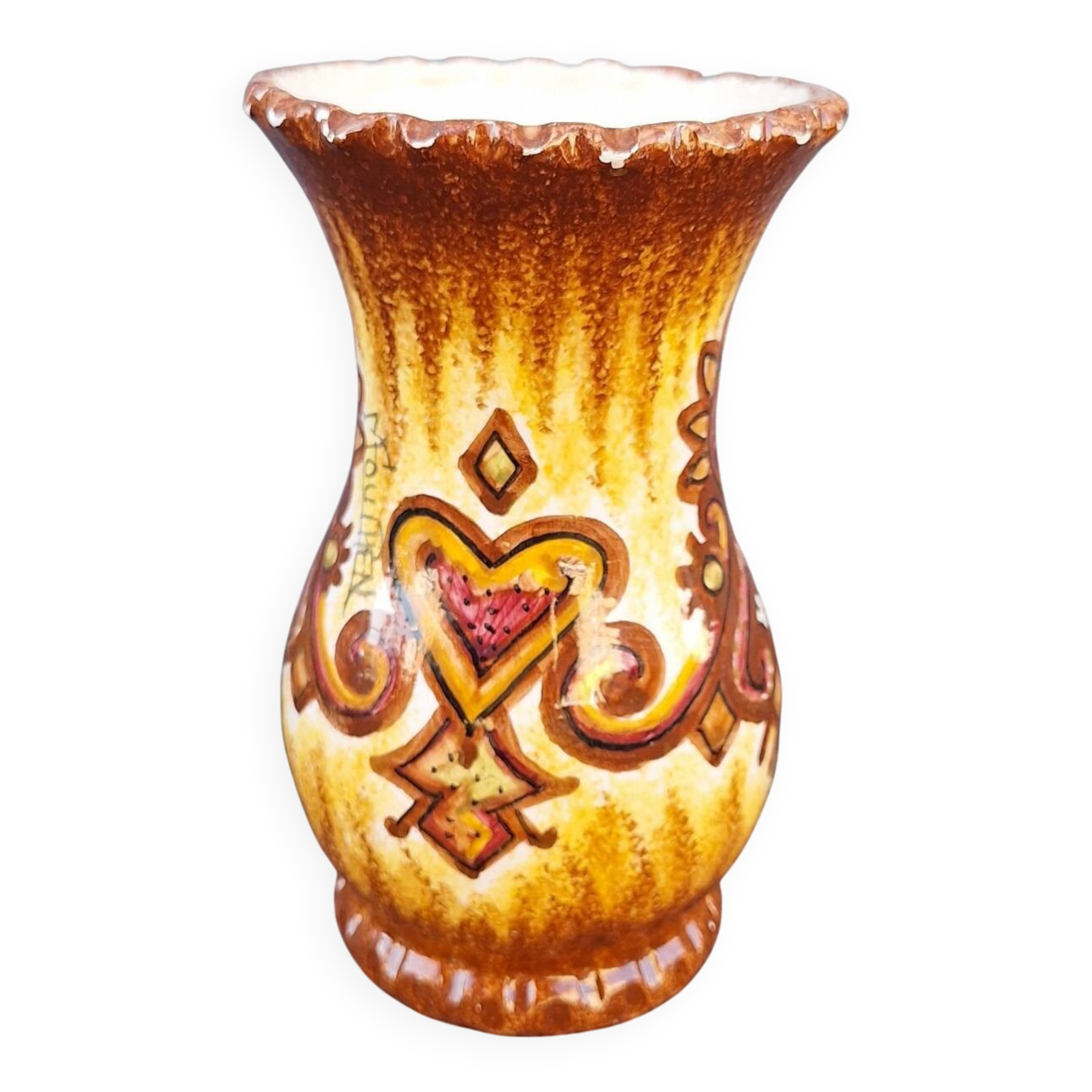 Paul Fouillen Quimper ceramic vase