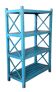 Teak shelf from Burma with original blue patina.
