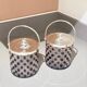 Pair of Vintage Cut Crystal Biscuit Boxes / Ice Buckets with Silver-Plated Lids