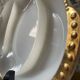 Plat à compartiments en opaline Ancor Hocking Company