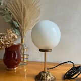 Vintage glass globe table lamp