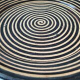 Terracotta plate with spiral