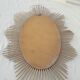 55 x 45 cm rattan oval sun mirror