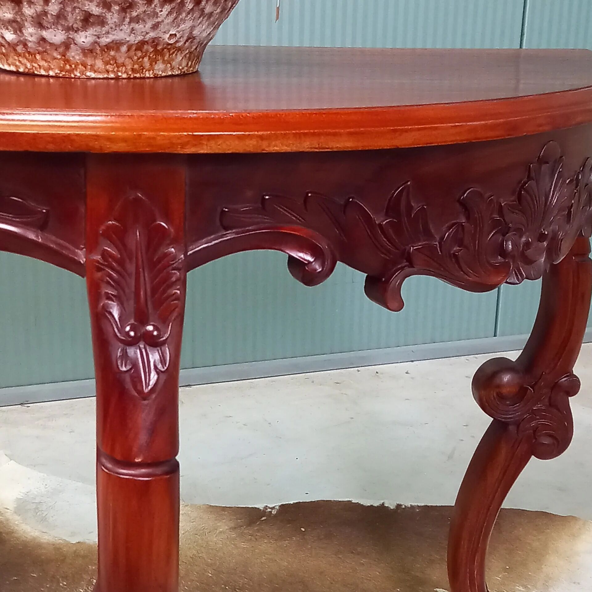 Demi Lune Baroque side table