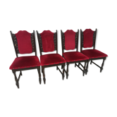 Set de 4 chaises monastères