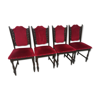 Set de 4 chaises monastères