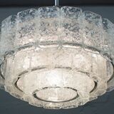 Chandelier has 3 levels in glass ice Doria 1960