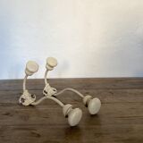 Wooden and bleached metal hooks