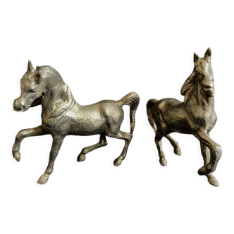 Pair of bronze horses