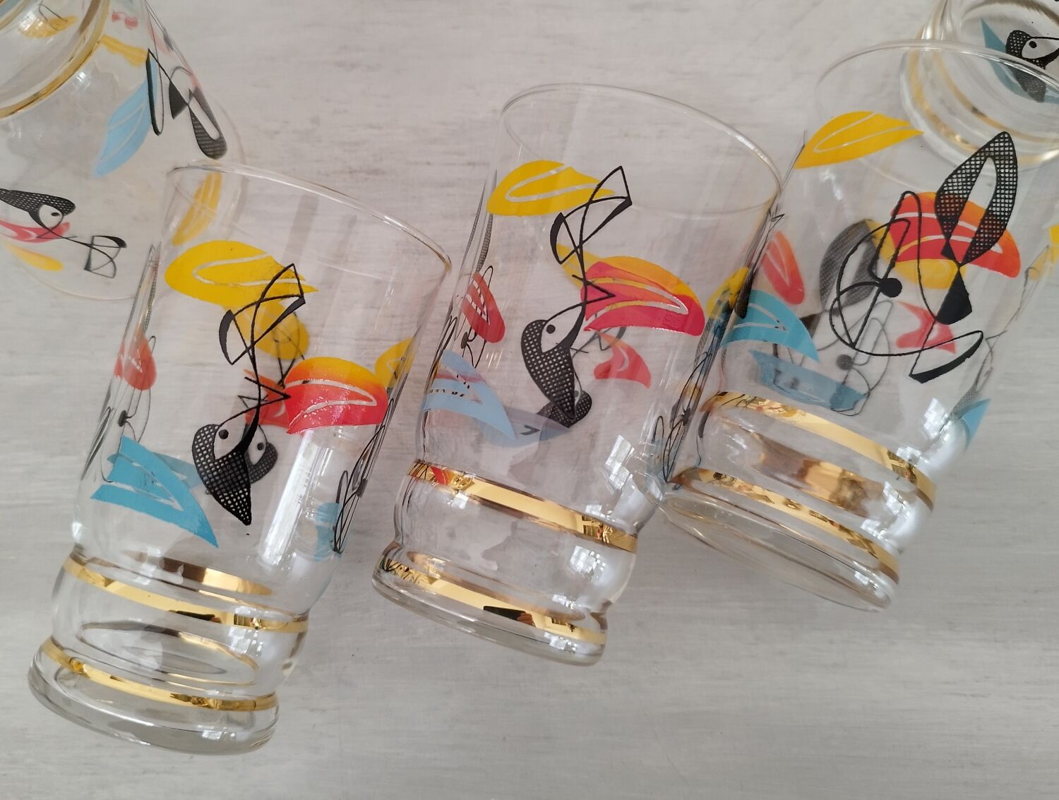 Vintage orangeade glass service