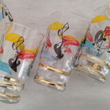 Vintage orangeade glass service