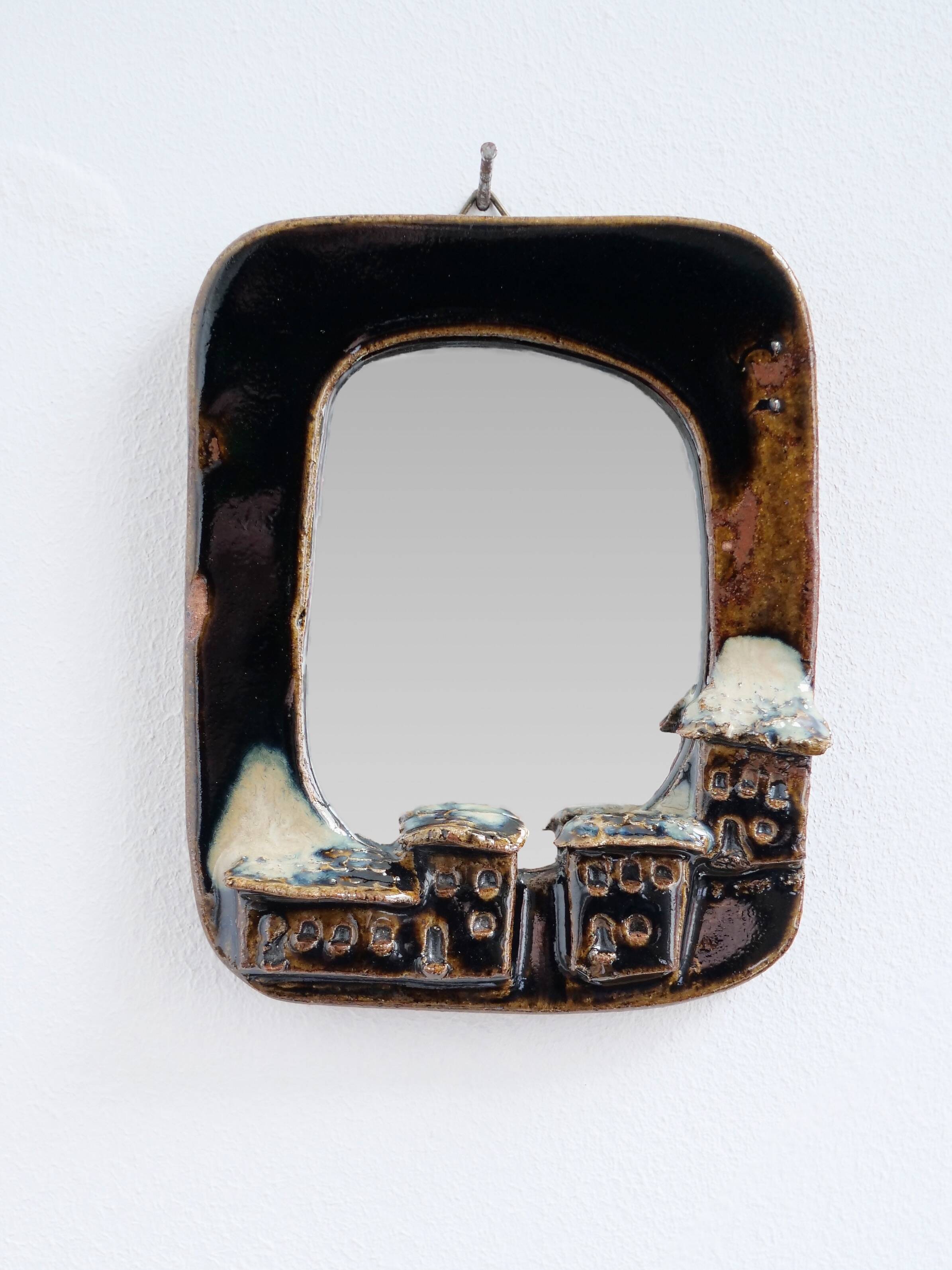vintage ceramic mirror