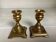 Paire de petits bougeoirs en laiton