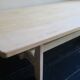 Large Brutalist limed oak trestle table 1940s