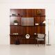 Poul Cadovius rosewood wall unit on panels for Cado, Denmark 1960s