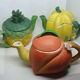 Trio of Fruit Teapot Original Vintage