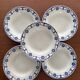Lot de 5 assiettes en faïence ancienne Céranord St Amand - Made in France