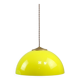 Vintage Italian Brass and Yellow Plexiglas Pendant Lamp