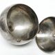 Mid-century modern sugar bowl, silver-plated brass, HEFRA, Poland, 1960s