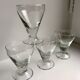 set of 5 glasses with thick bottom feet early twentieth century