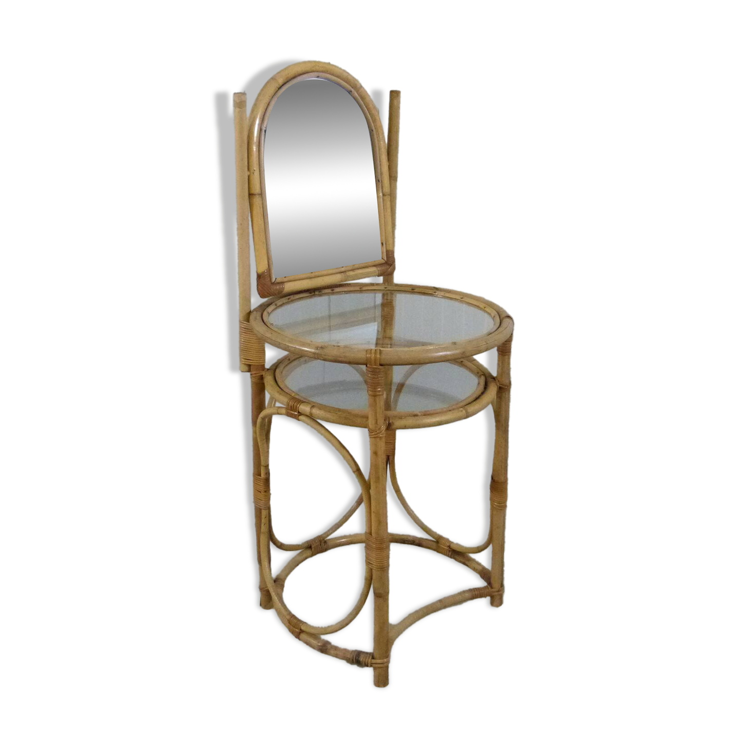 Vintage rattan dressing table 1970's