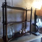 Old wooden shelf turned to hang