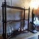 Old wooden shelf turned to hang