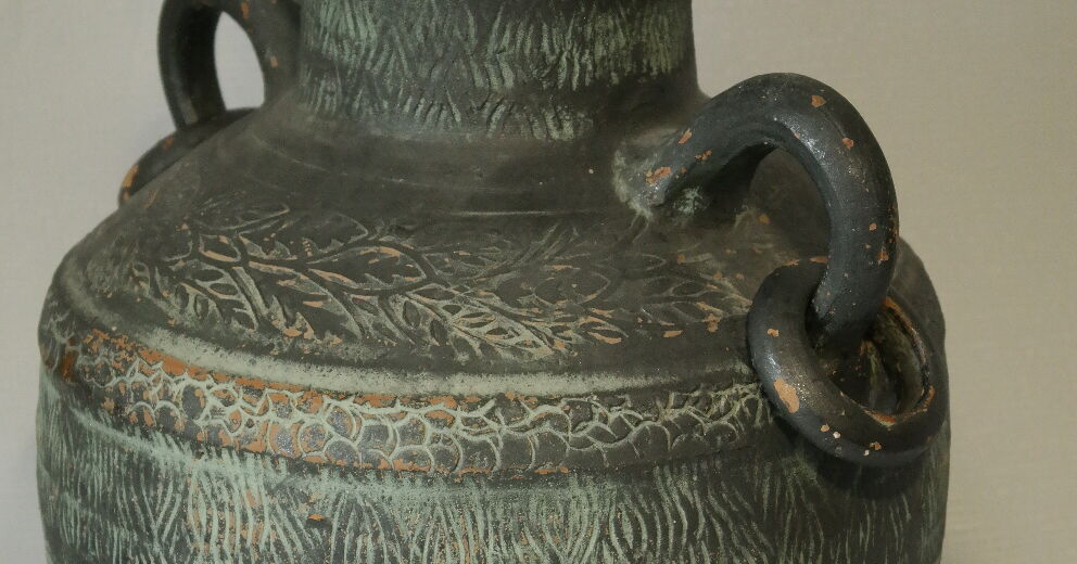 Antique style terracotta water jar, 20th century, Spain