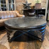 Table basse ronde industrielle