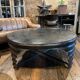Industrial round coffee table