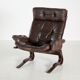 Leather lounge chair