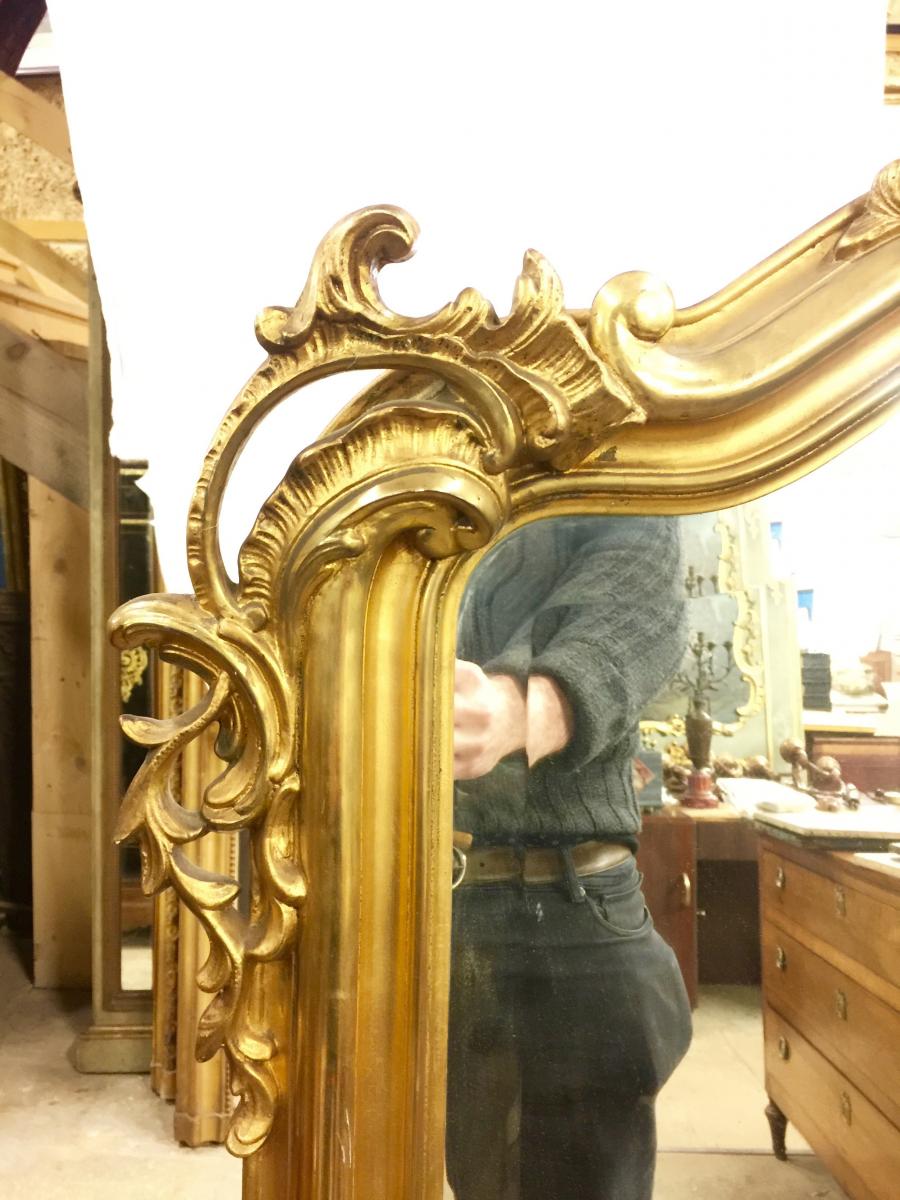 79 x 128 cm wooden fireplace mirror