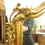 Miroir de cheminée en bois 79x128 cm