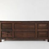 Unique 16th century French geometric sideboard in oak