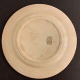 12 old polychrome flat plates Jules Vieillard Bordeaux, 19th century