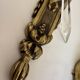 Pair of bronze wall lights with crystal pendants – Louis XV style