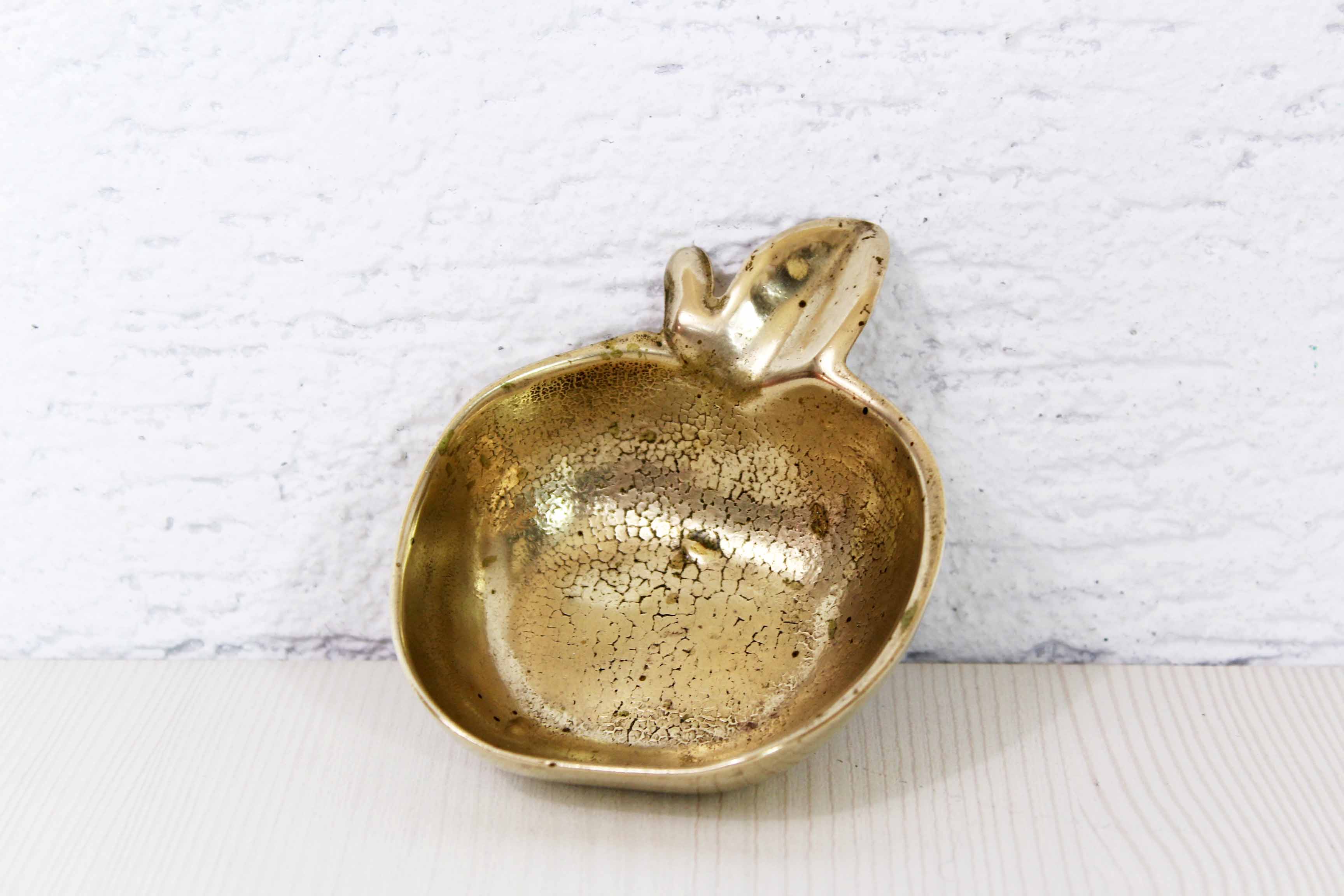 Apple bronze trinket bowl 1960