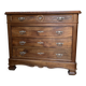 Louis-Philippe walnut commode with marble top