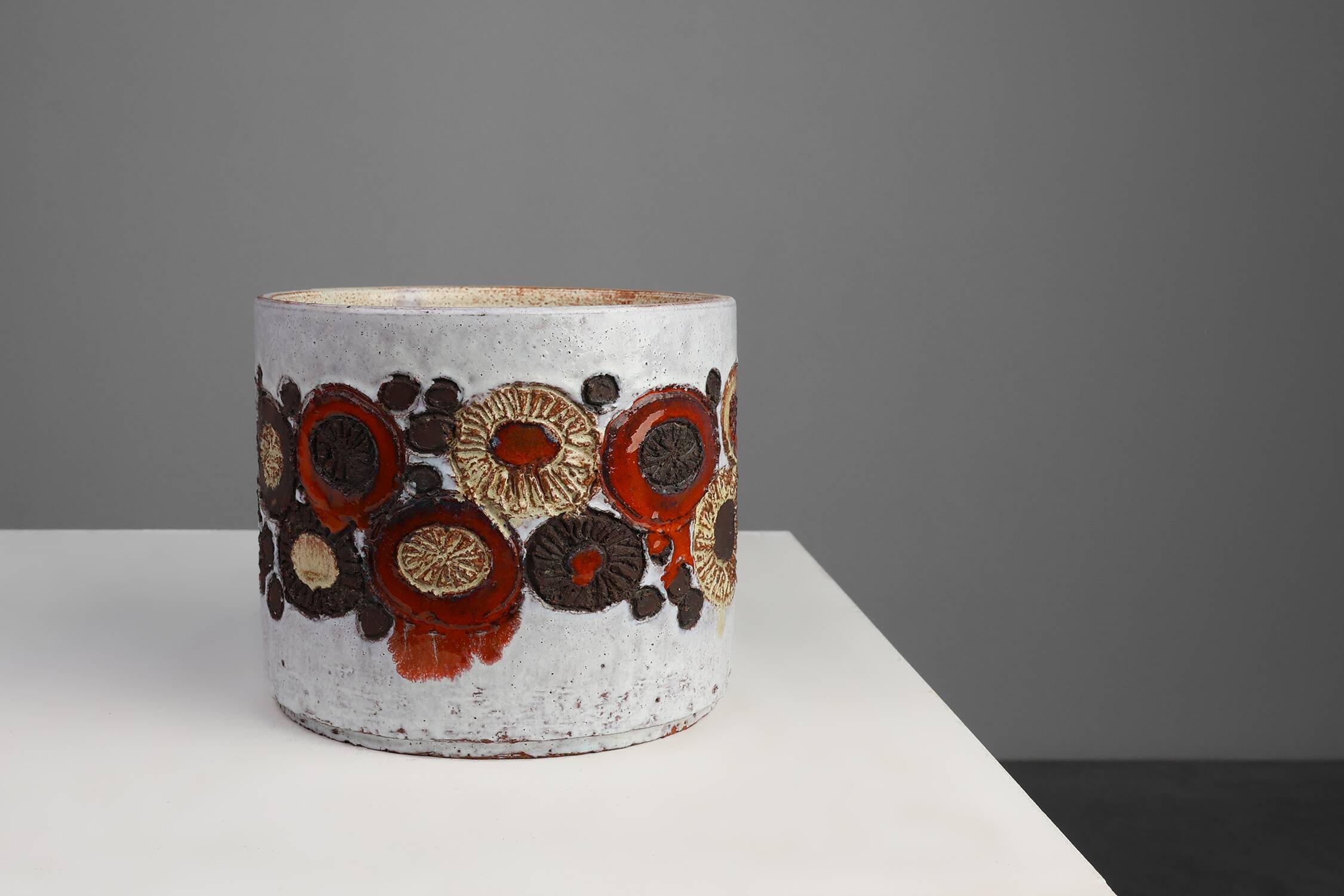 Signed Perignem Ceramic Vase, Belgium, circa 1960