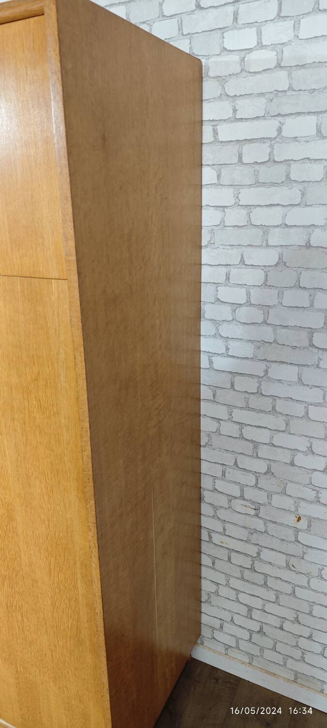 Vintage oak veneered wardrobe 1960